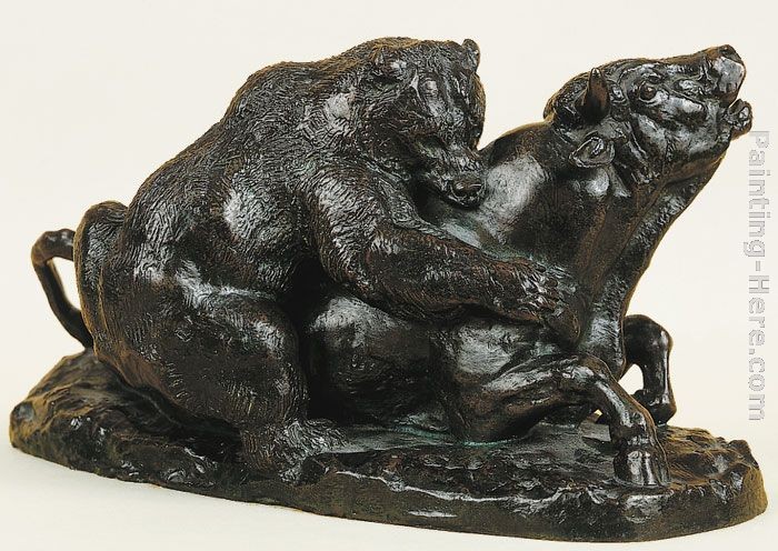 Antoine Louis Barye Bull Attacked by a Bear